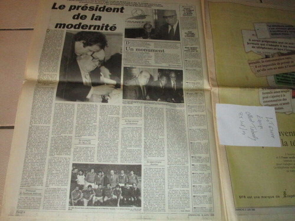JOURNAL L EQUIPE 14 JUIN 1998 DISPARITION DE TABARLY 
