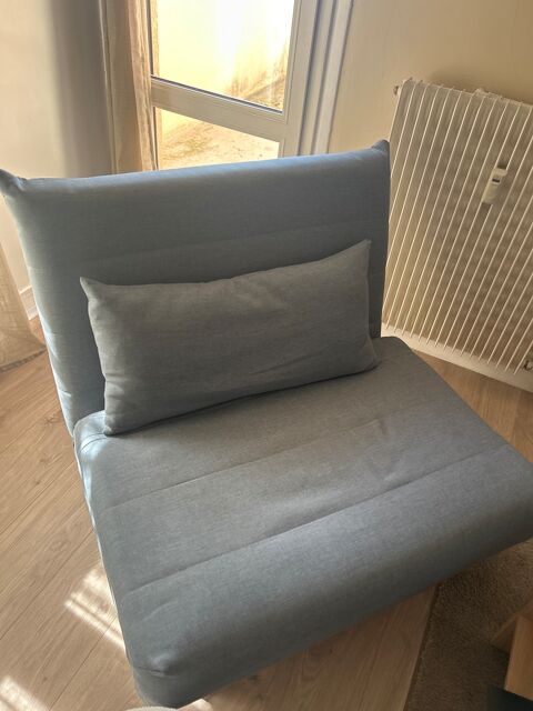 Fauteuil moderne bleu gris avec coussin 120 Reims (51)