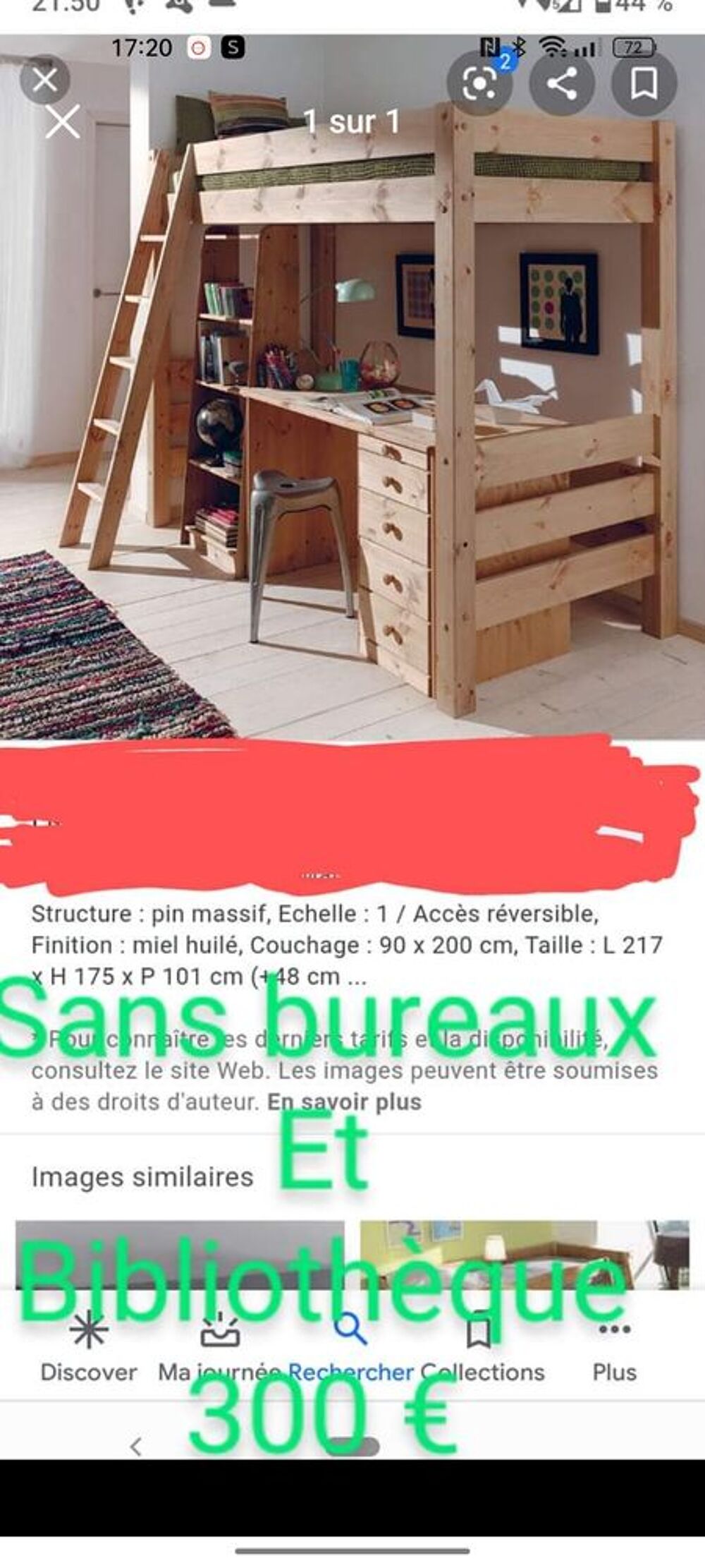 Lit mezzanine avec sommier et matelas Meubles