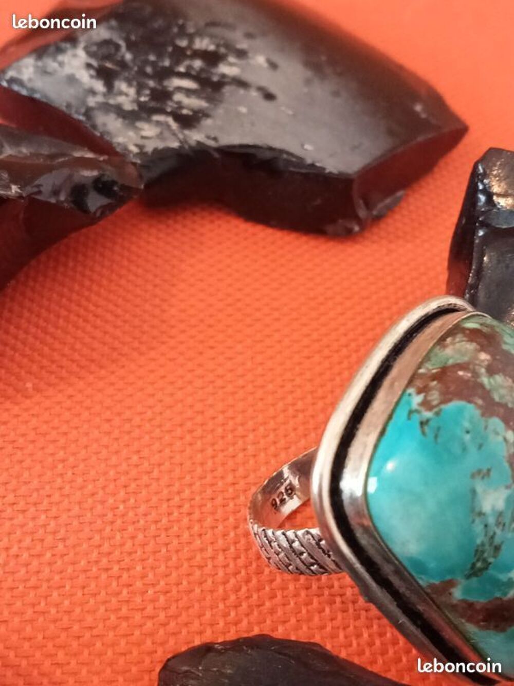 Bague argent et chrysocolle Bijoux et montres