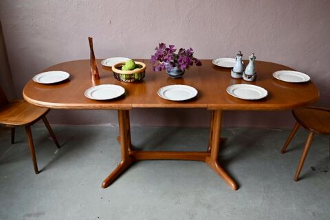 Grande table  repas ovale  rallonges intgres scandinave 980 Wintzenheim (68)