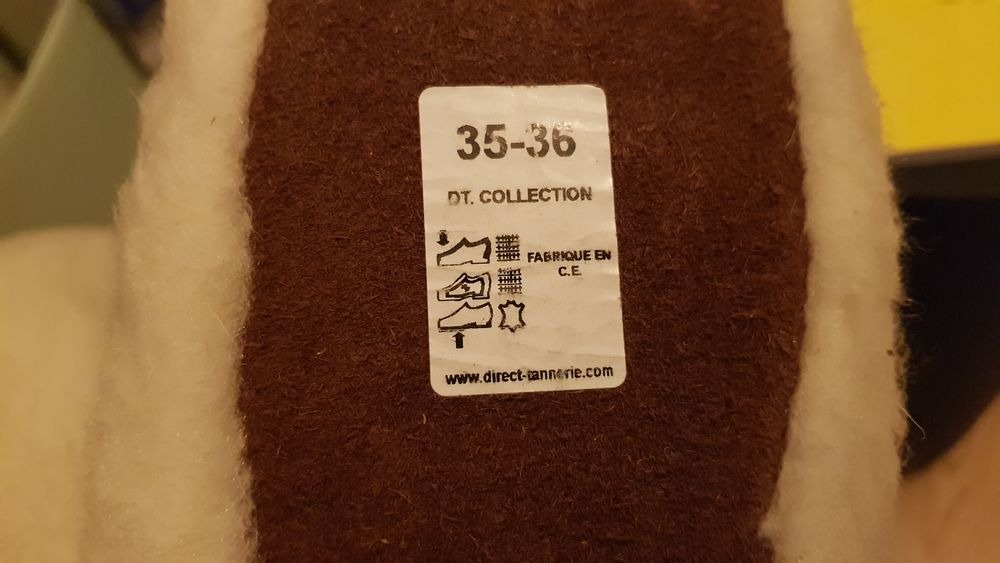 Chausson laine Bamboucha t35/36 Chaussures