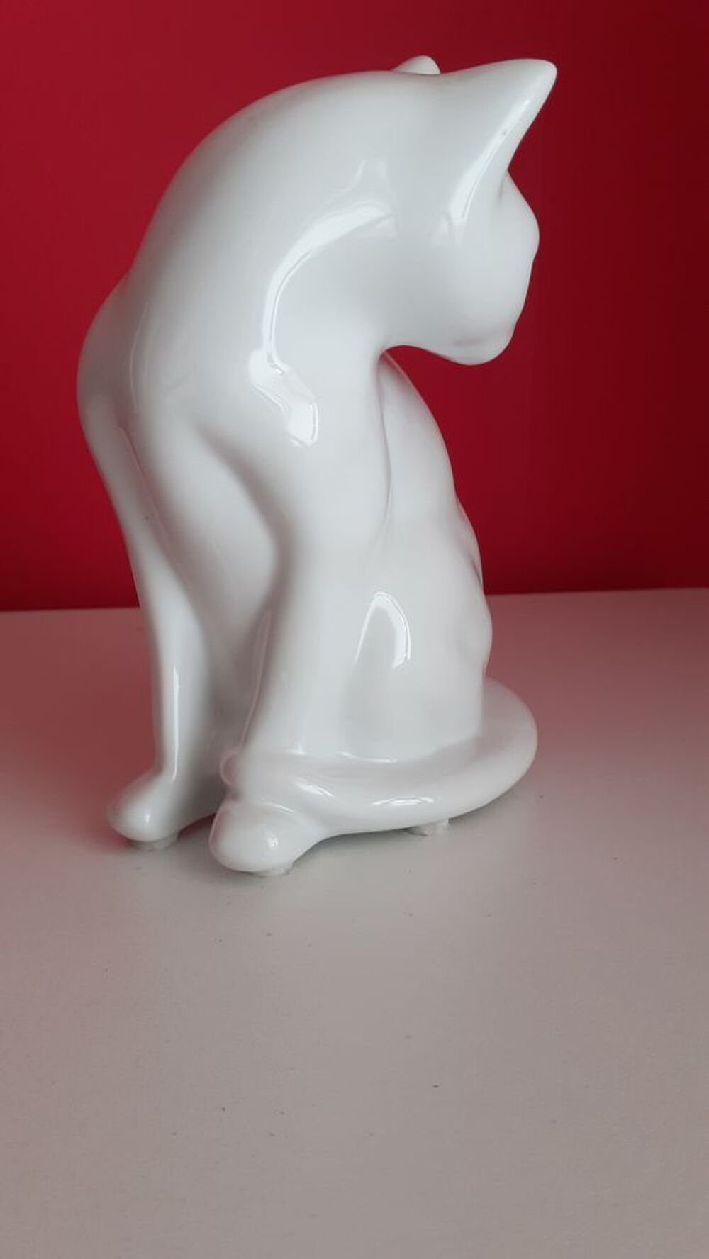 chat blanc porcelaine Décoration