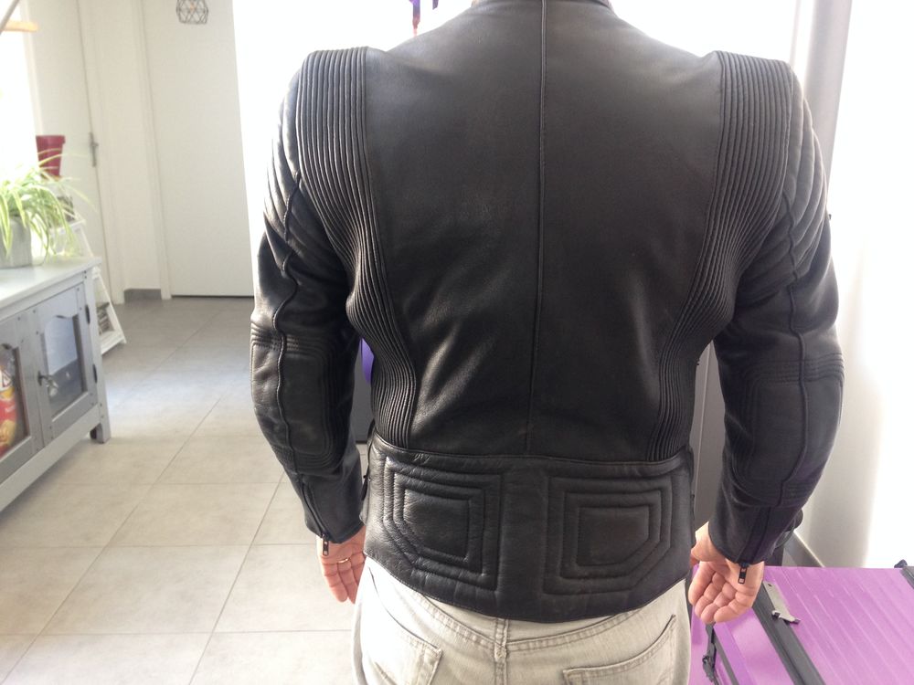 Blouson cuir moto homme Vêtements