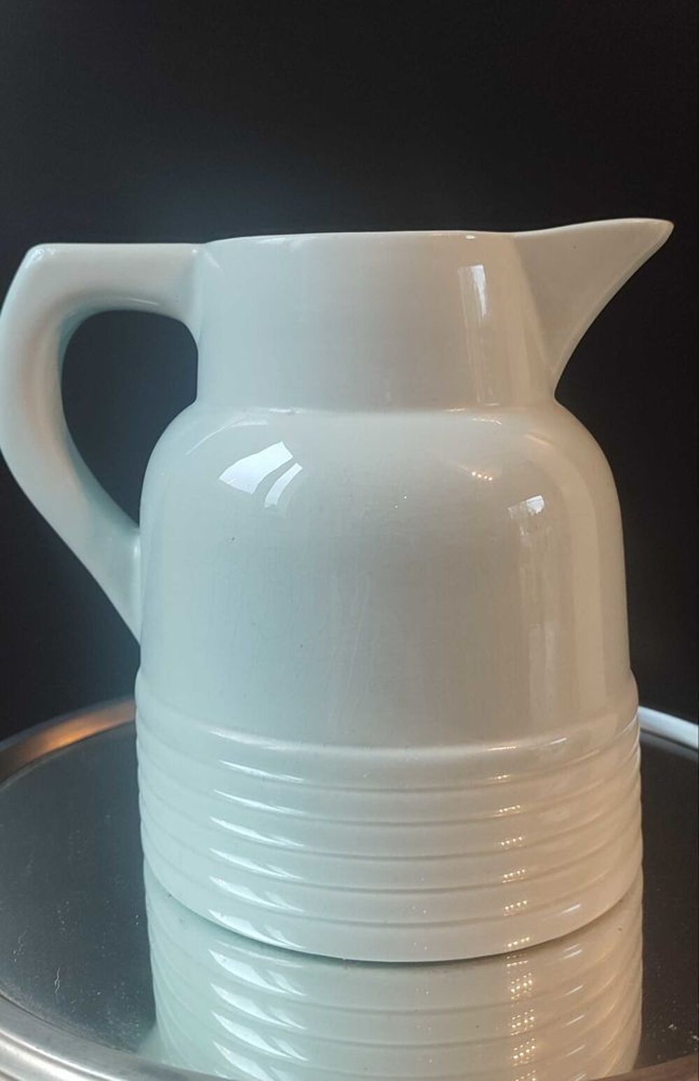 Pichet Art D&eacute;co Longwy, Vert C&eacute;ladon Ann&eacute;es 30-40 
