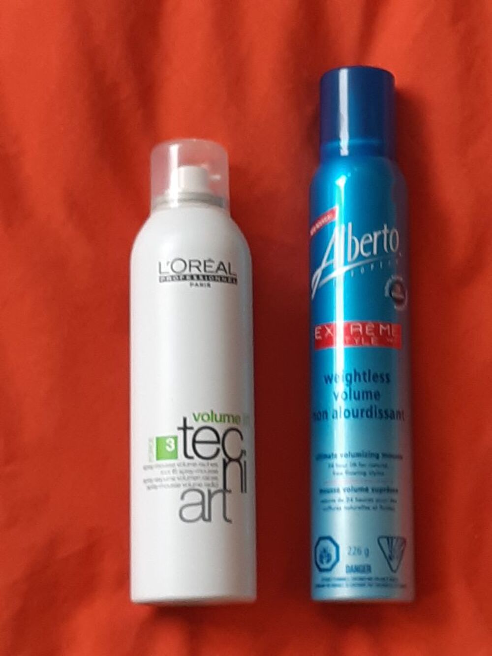 Lot 2 grands sprays mousse volume 24h + racines. Valeur 44,8 Puériculture