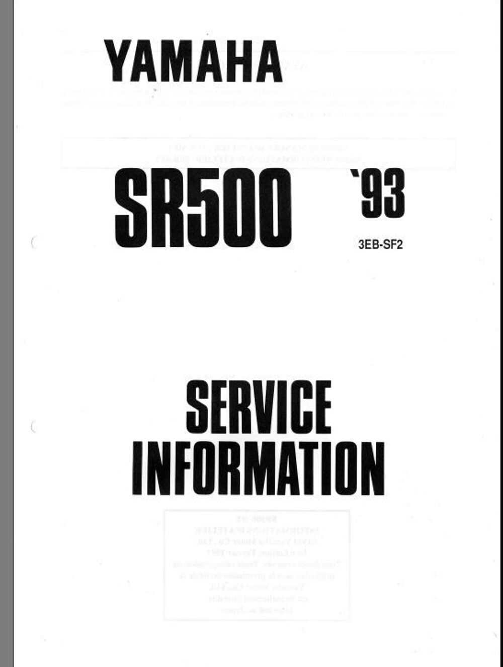 Manuels de r&eacute;paration yamaha 500 XT Livres et BD