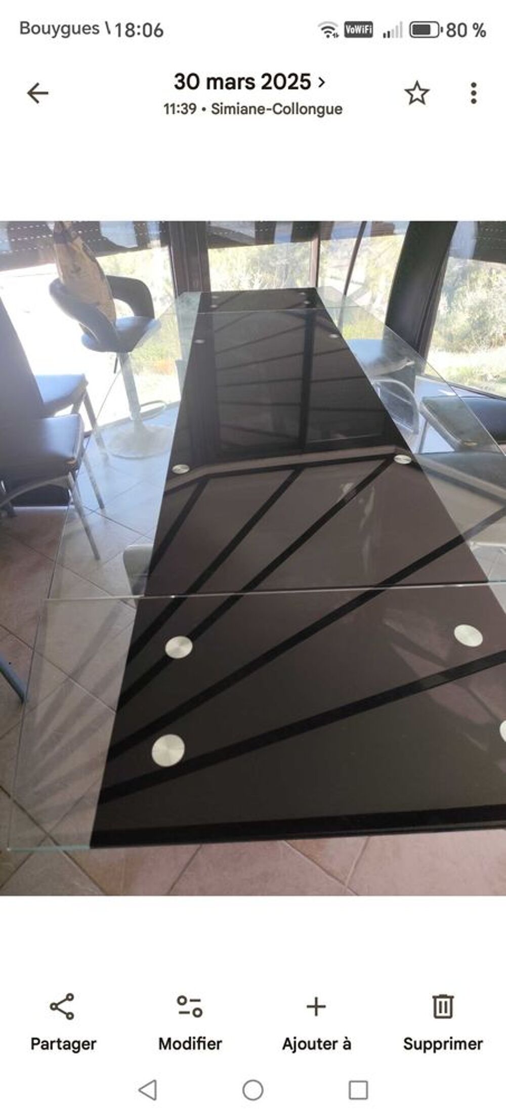 table en verre Meubles