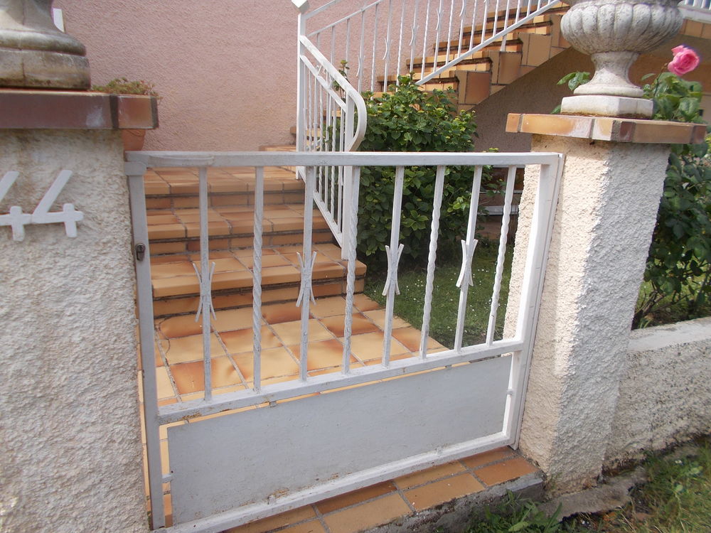 portail fer forg&eacute; blanc Jardin
