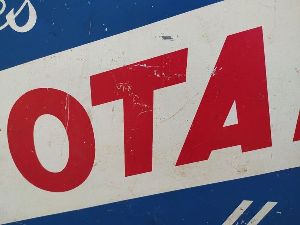 Ancienne Plaque Publicitaire Huiles Total 
