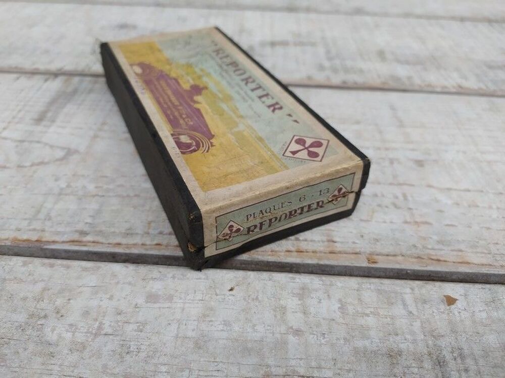 Ancienne Boite de Plaques Photo Reporter Automobile 