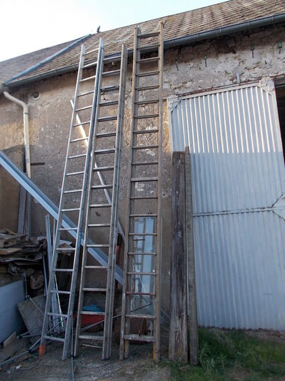 &eacute;chelle en aluminium et bois faire prix Bricolage