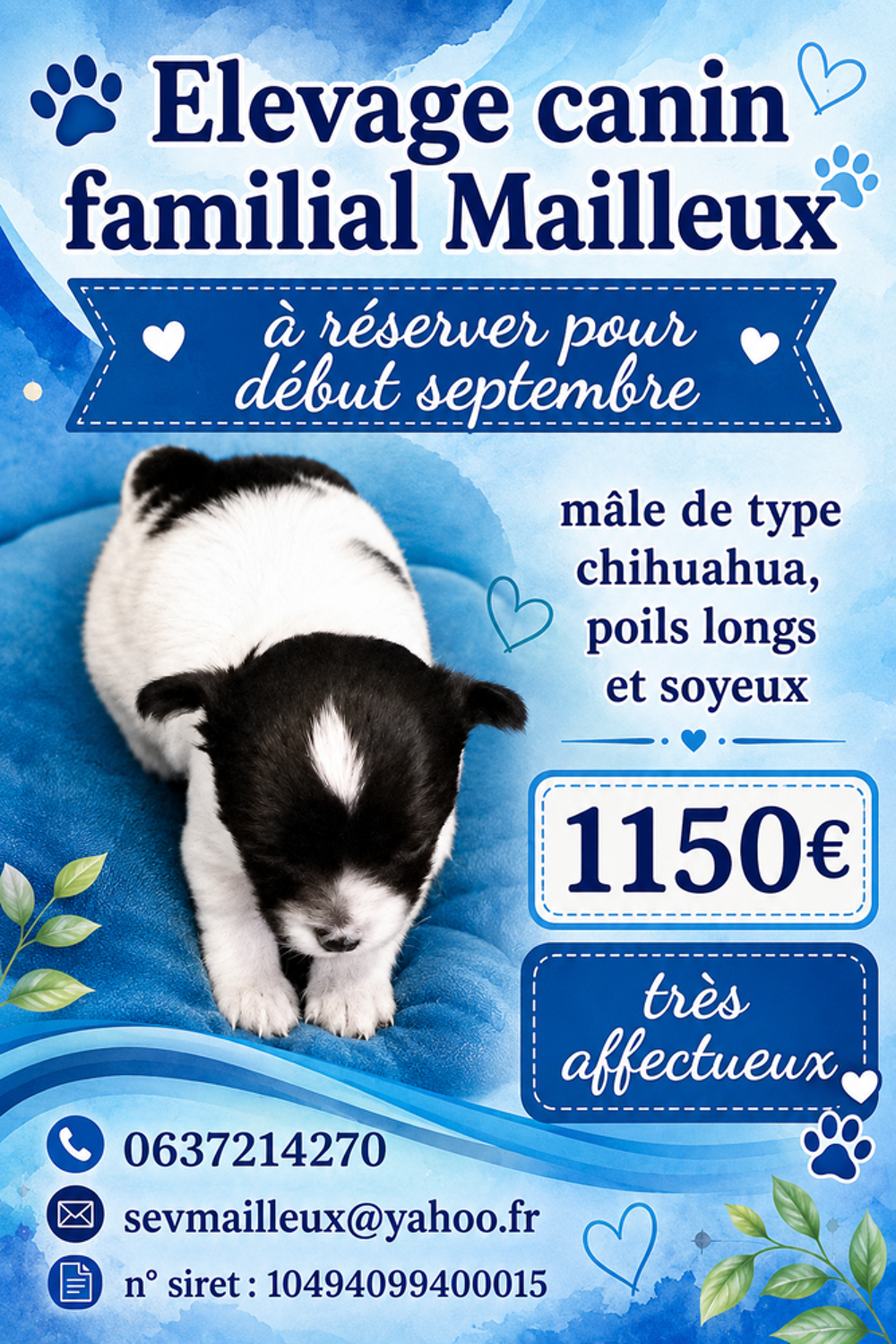   A réserver chiots de type chihuahua 