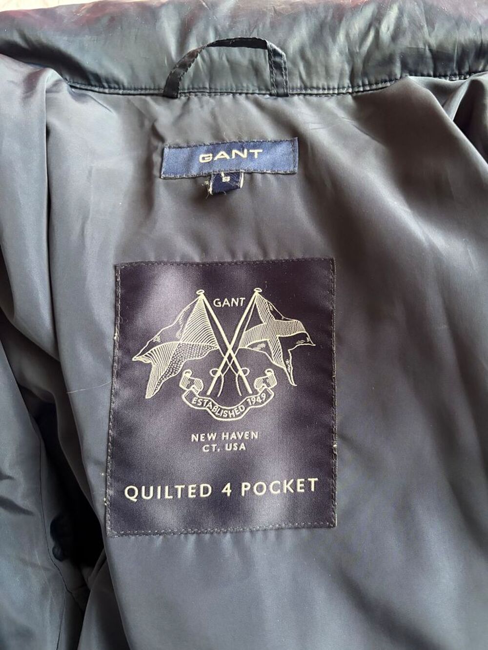 ? Veste Matelass&eacute;e GANT Quilted 4 Pocket ? Bleu Marine Vêtements