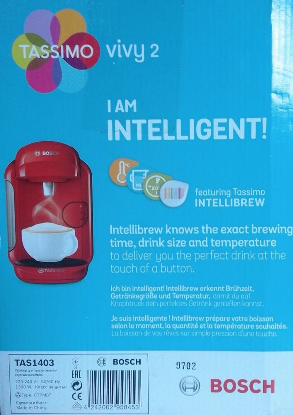cafeti&egrave;re &agrave; dosette multi-boissons Tassimo Bosch Vivy2 Electroménager