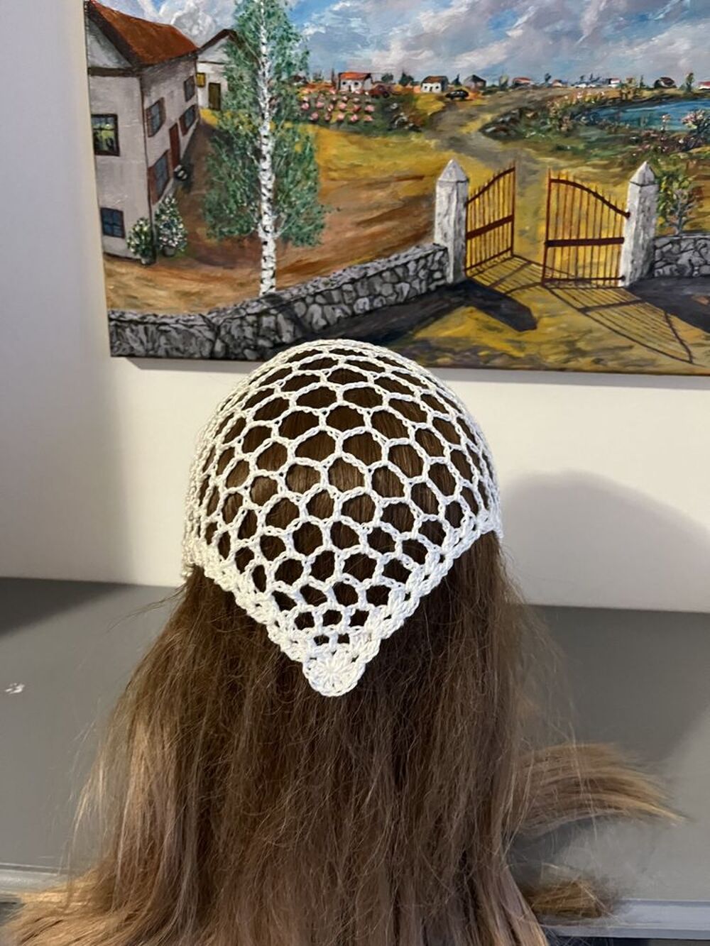 Bandana bandeau foulard Blanc cass&eacute;
Vêtements