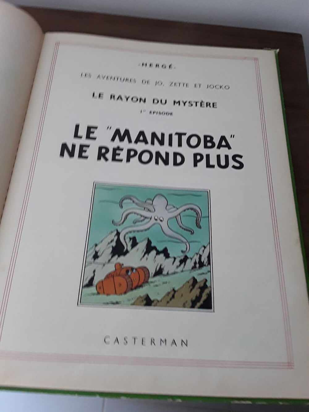 BD DE HERGE le MANITOBA NE REPOND PLUS Livres et BD