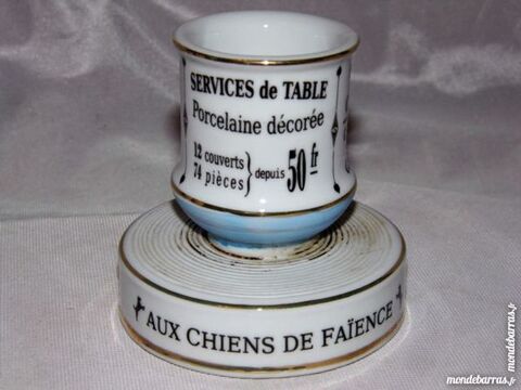 Pyrogene publicitaire ancien aux chien de faience 70 Dunkerque (59)