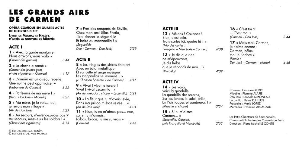 CD Bizet Les Grands Airs De Carmen CD et vinyles