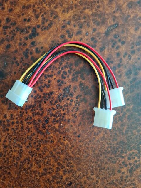 Câble d'alimentation Molex splitter 20 cm 4 broches IDE Y 2V 2 La Chapelle-Saint-Luc (10)