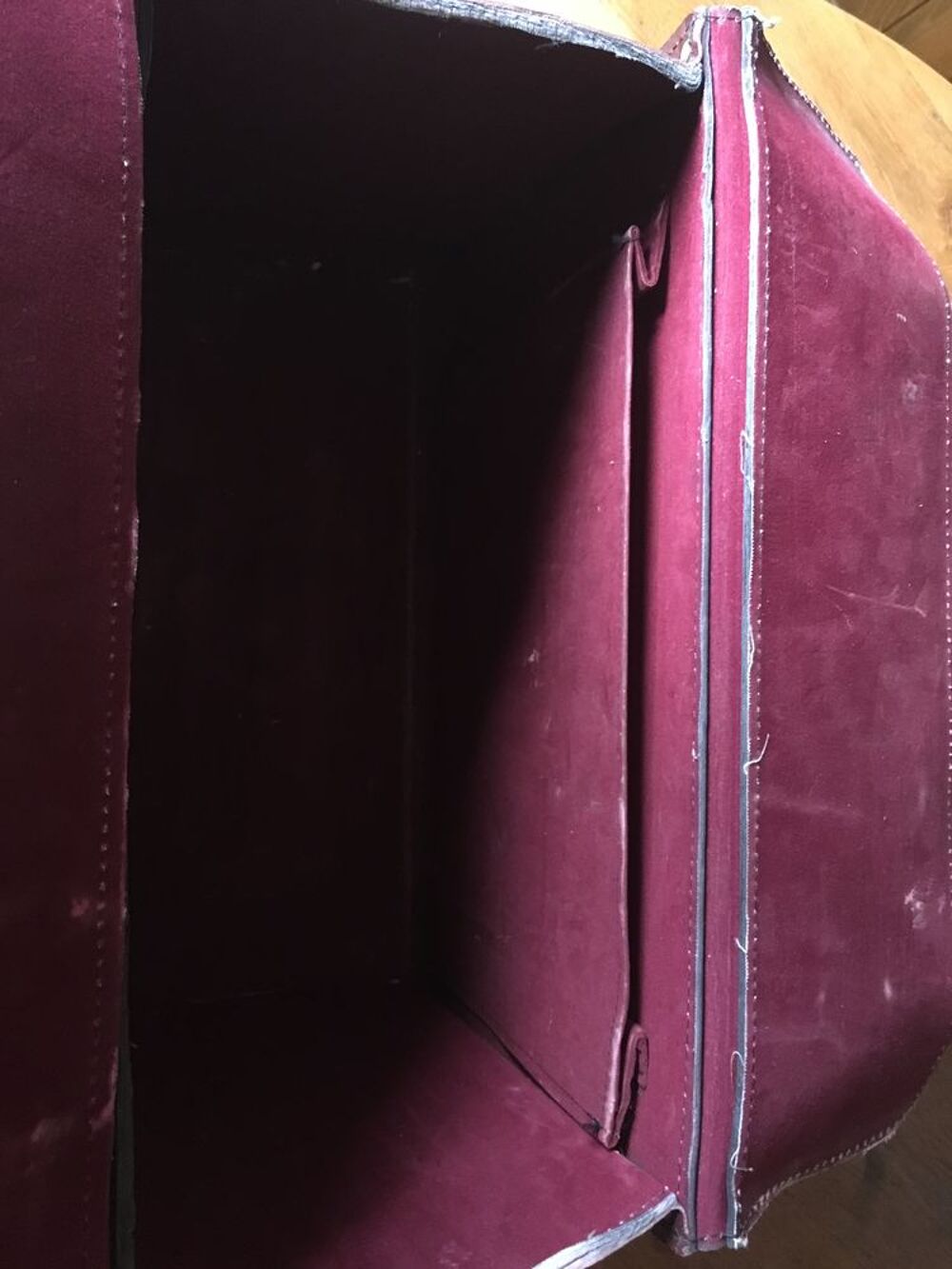 Sac mallette ancien &agrave; serrure Amiet Maroquinerie