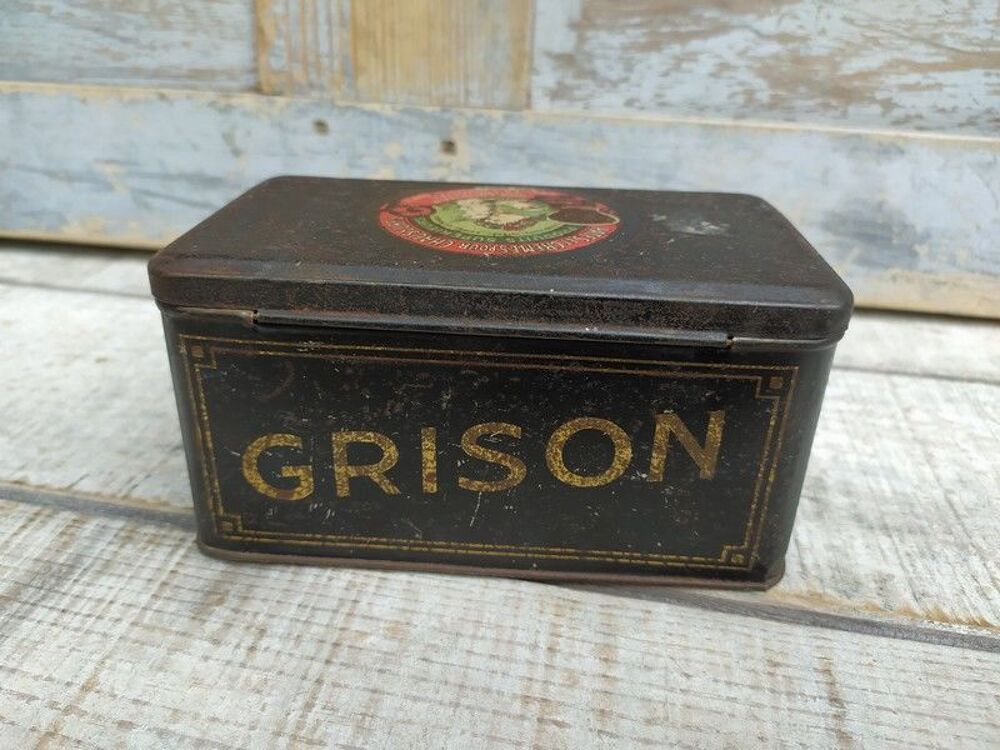 Ancienne Boite Publicitaire Cirage Grison 
