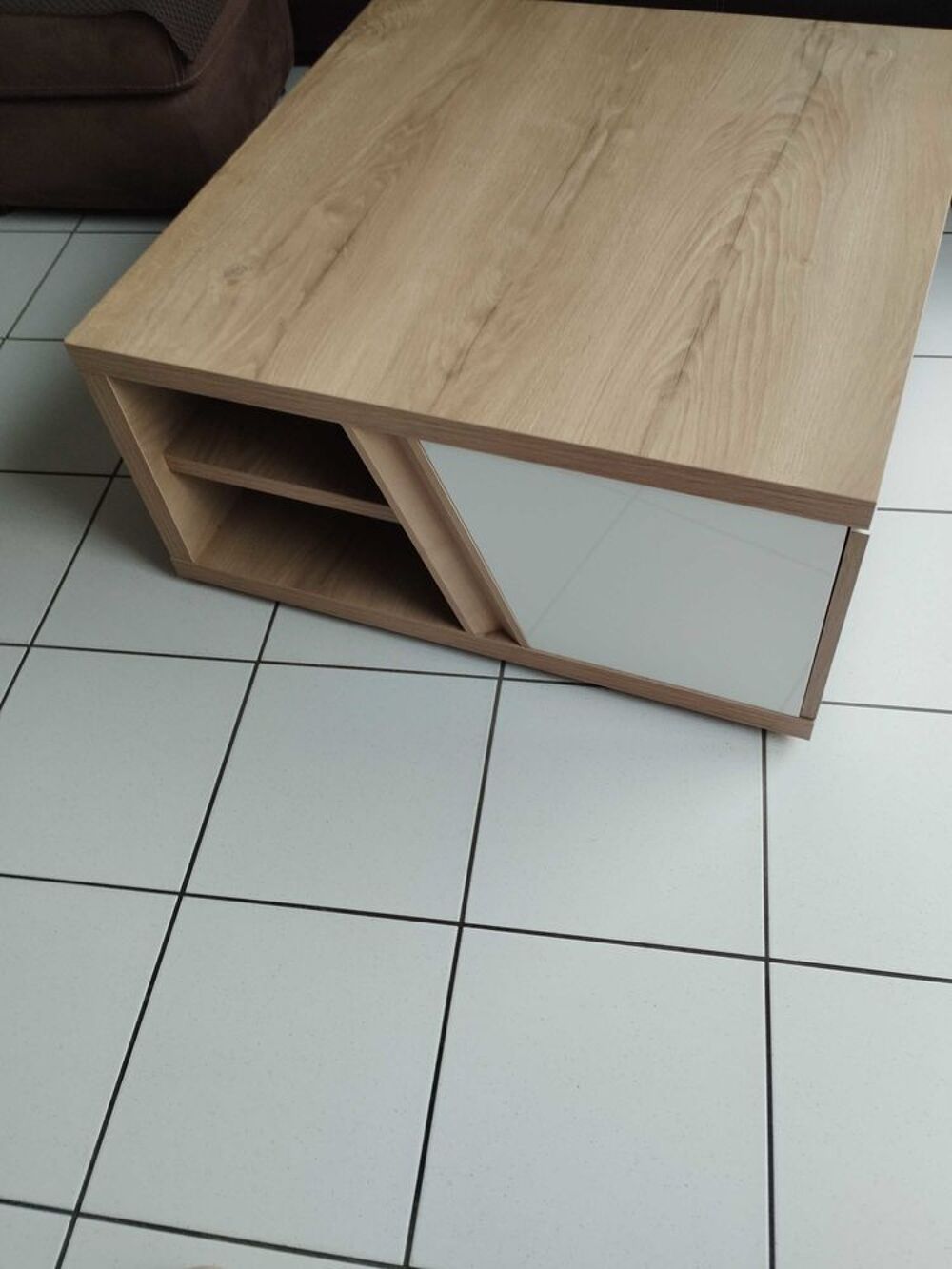 table basse carr&eacute;e avec 1 tiroir Meubles