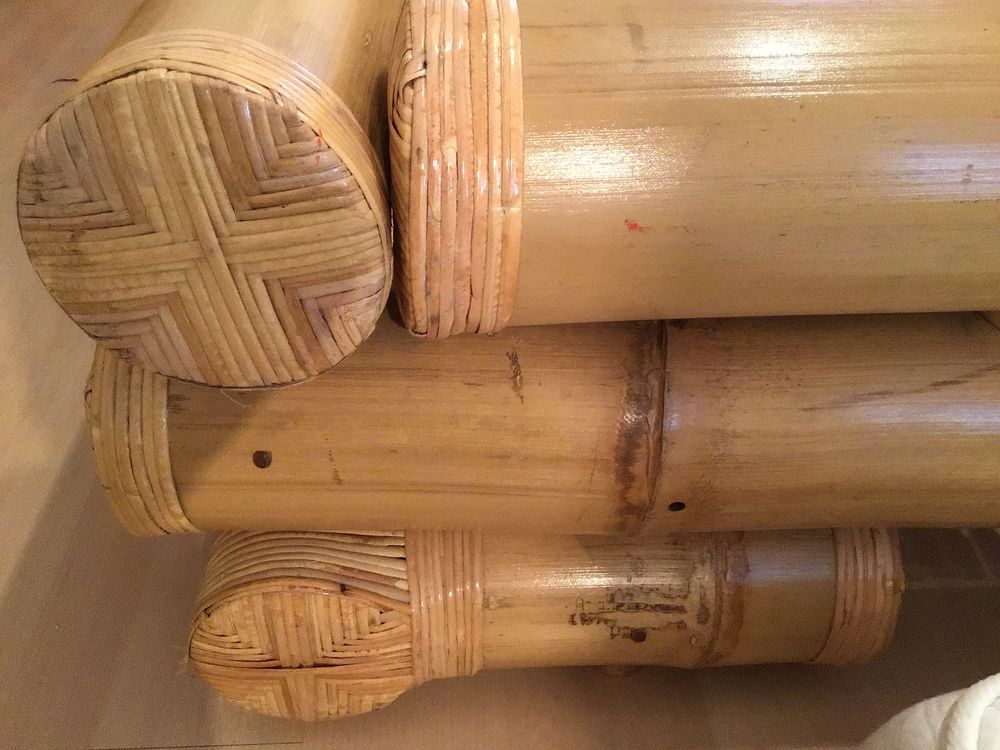 lit bambou double places Meubles
