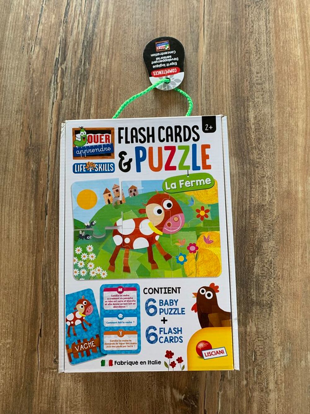 Jeu enfant Puzzle et flash cards Lisciani &acute;&acute; La ferme &acute;&acute; Jeux / jouets