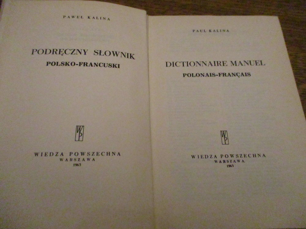 dictionnaire manuel polonais-fran&ccedil;ais tr&egrave;s bon &eacute;tat - 1963 