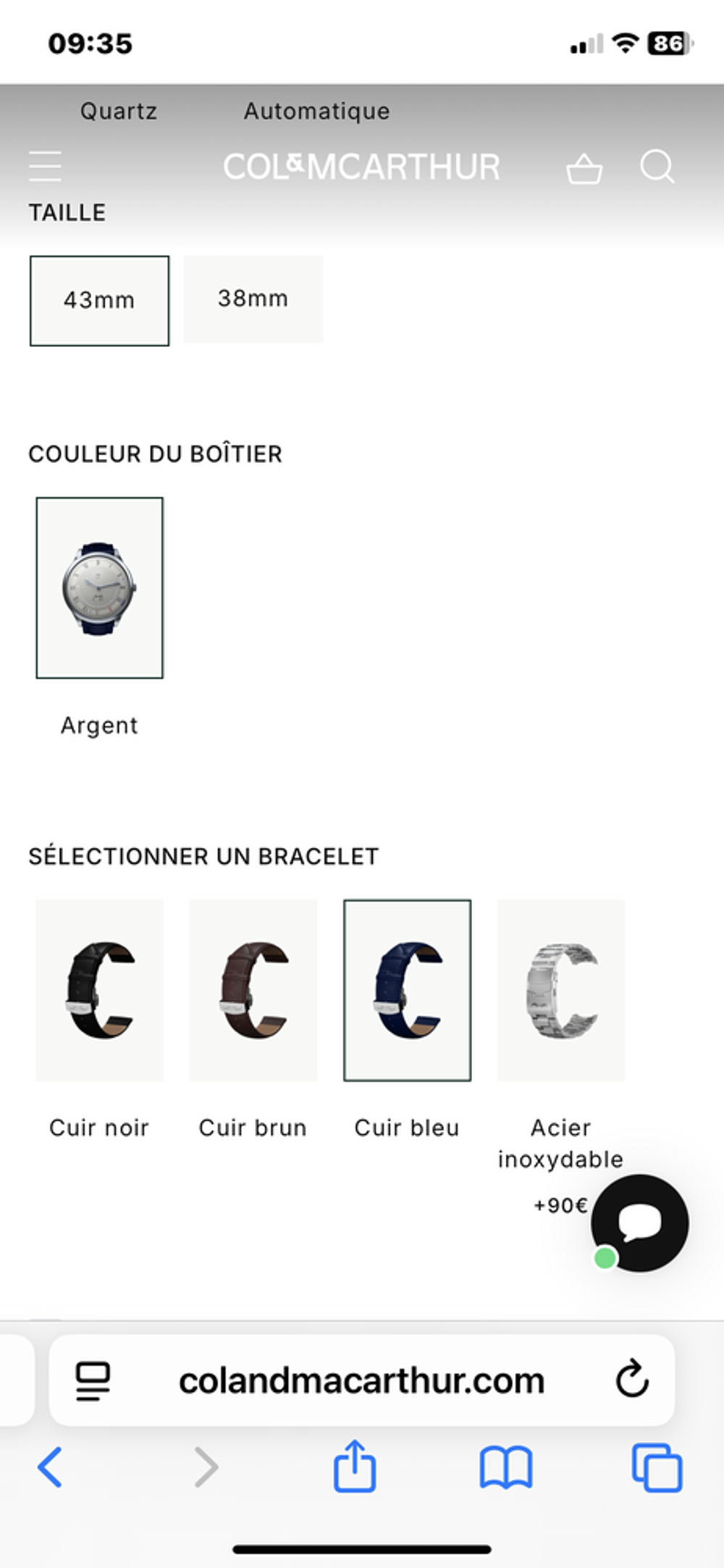 MAGNIFIQUE MONTRE COL&amp;MACARTHUR Bijoux et montres