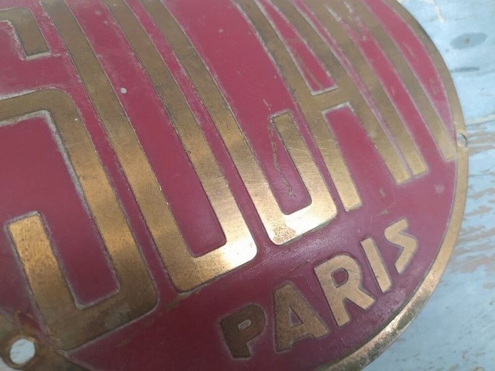 Ancienne Plaque Publicitaire Laiton Construction Socam Paris 