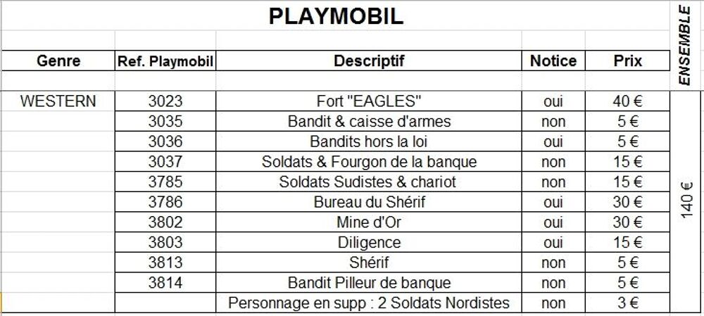 Playmobil 3814 Bandit Pilleur de banque Jeux / jouets
