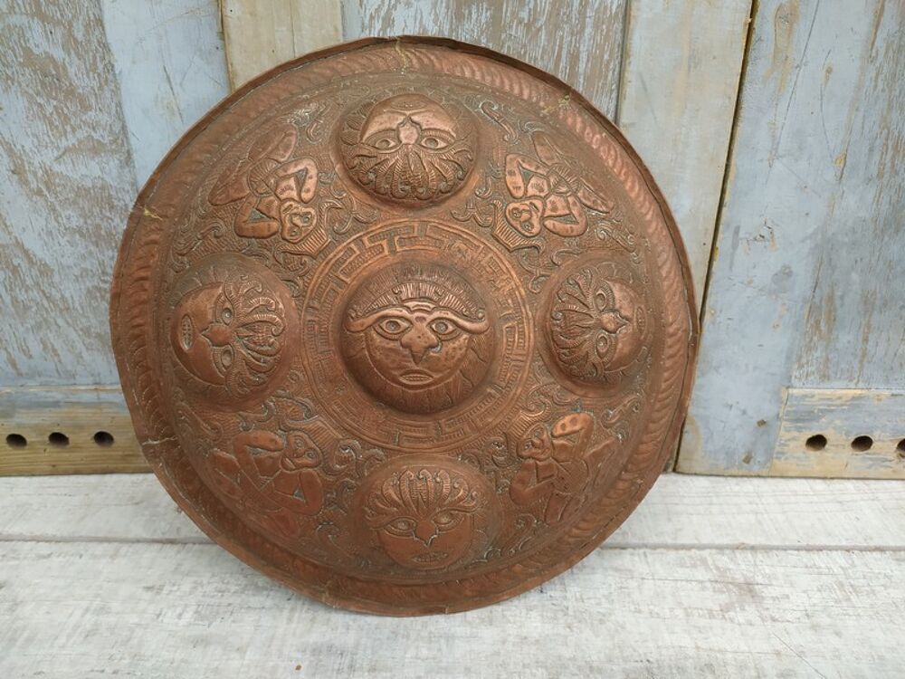 Ancien Bouclier Rondache Indo-Persan Persian Iran Copper 