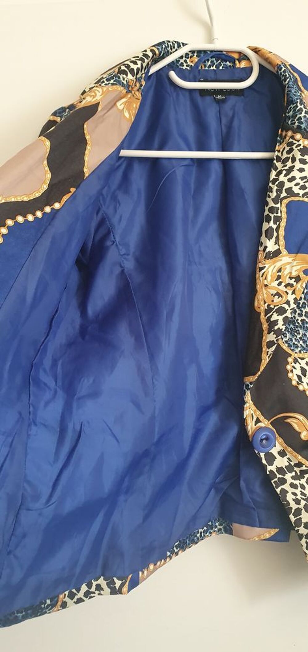 Veste tailleur or et bleue Vêtements