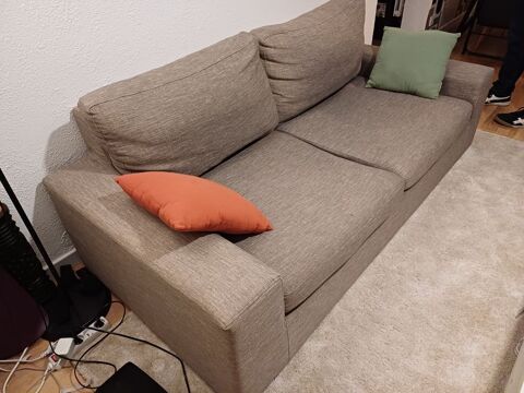 Canap gris 3 places en tissu 160 Bayonne (64)