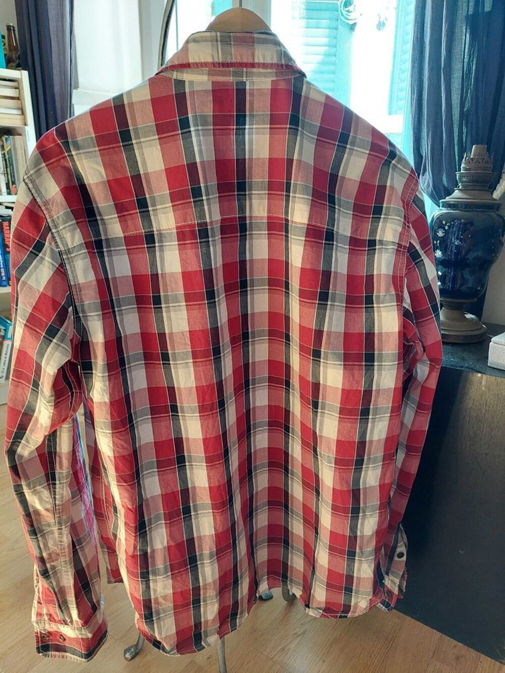 Chemise manche longue &agrave; carreaux L Vêtements