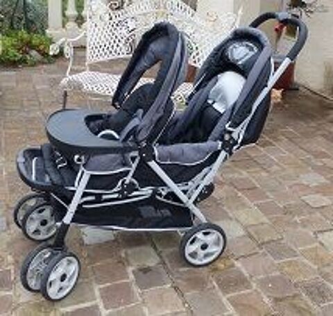 Poussette double hot sale 3 roues occasion