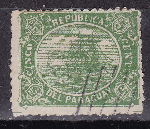 Timbres PARAGUAY 1890 Compagnie Maritime 6 Lyon 5 (69)
