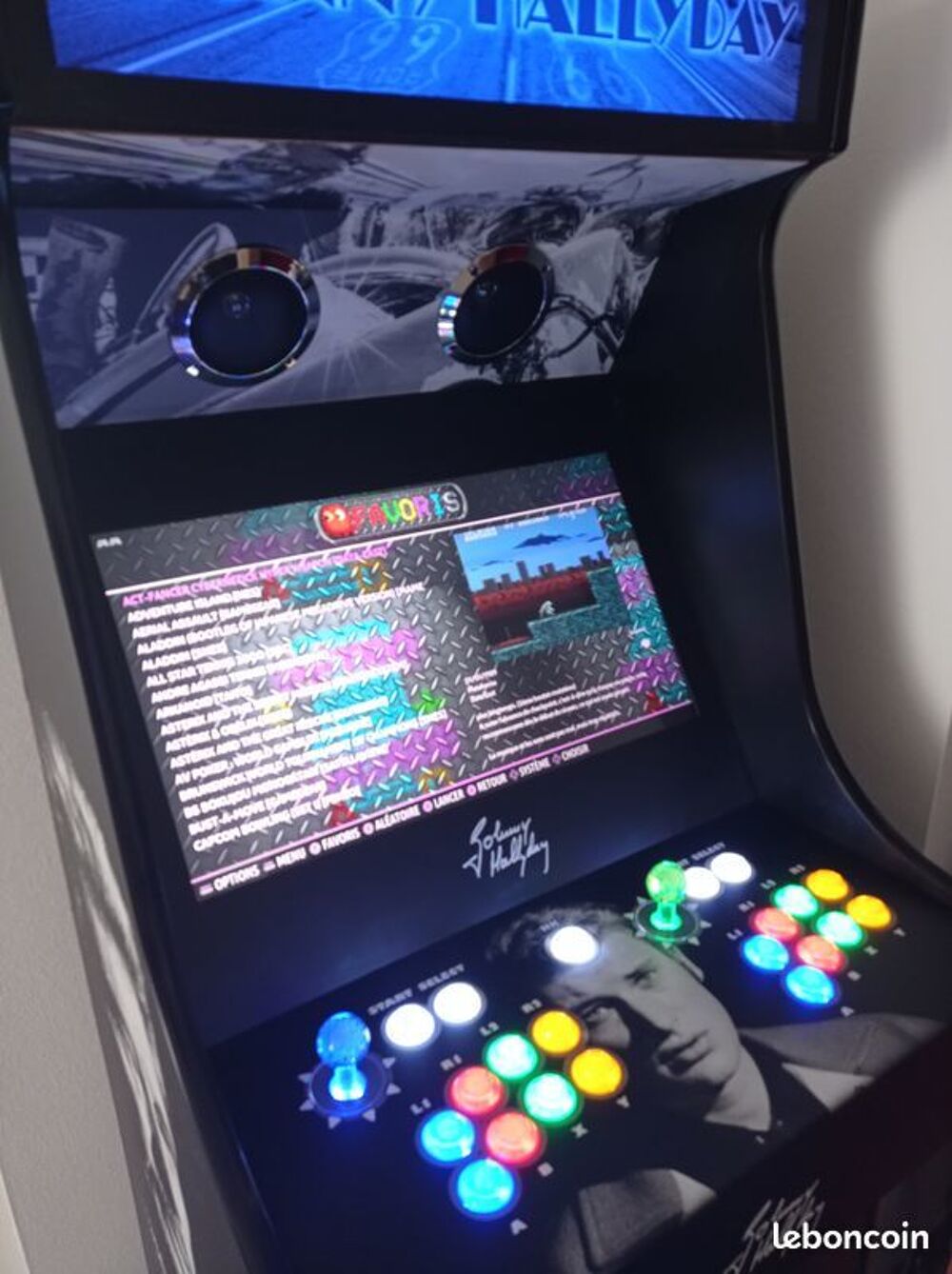 borne arcade johnny hallyday Consoles et jeux vidéos