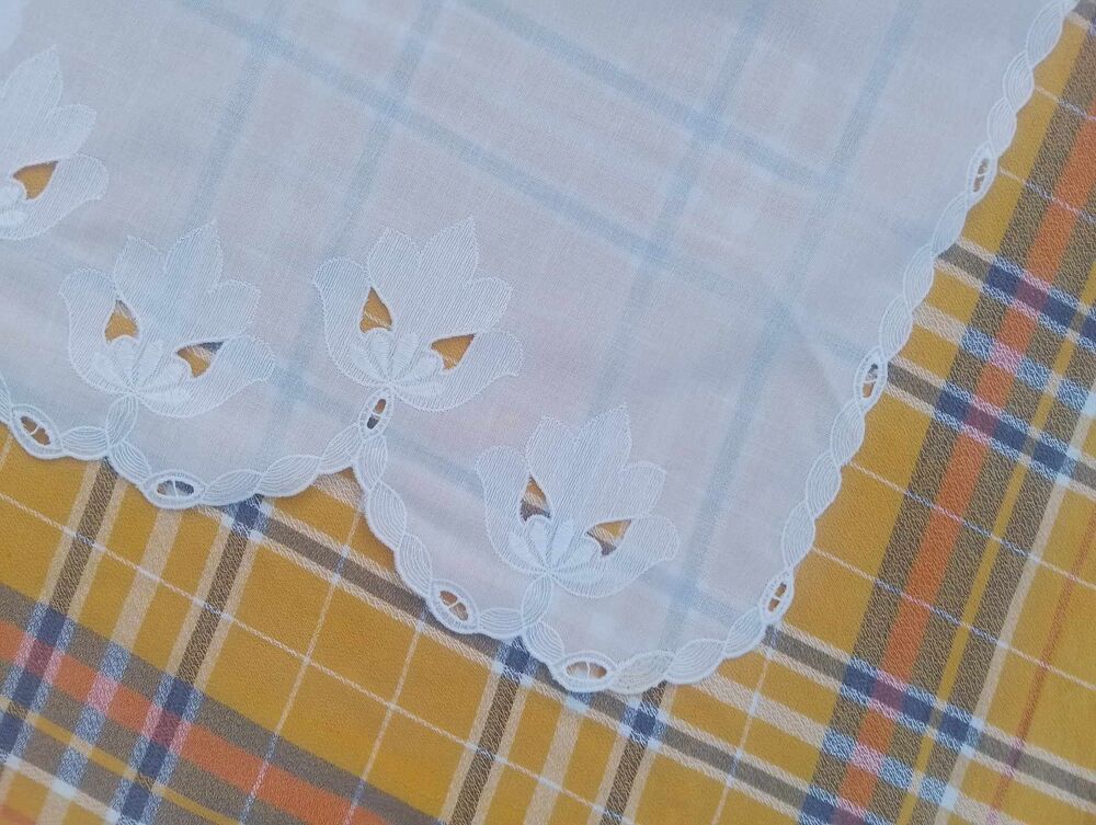 1 Paire de Vitrages "Blanc" avec Imprim&eacute; Floral 120x 64,5 cm Décoration
