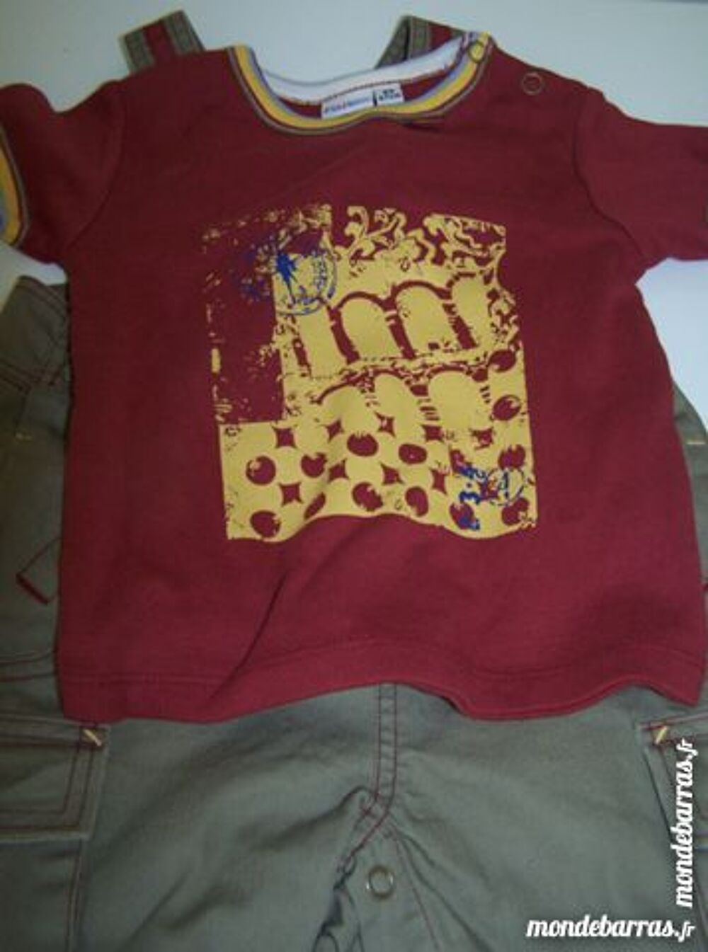 salopette b&eacute;b&eacute;avec tee-shirt T 6 mois/67 cm Vtements enfants