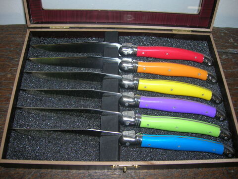 6 Couteaux colors forme laguiole dans coffret  6 Chteauroux (36)