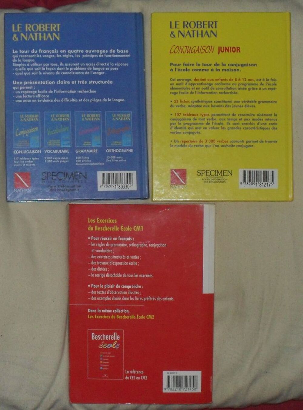Lot de 3 livres de Fran&ccedil;ais NEUFS. Livres et BD