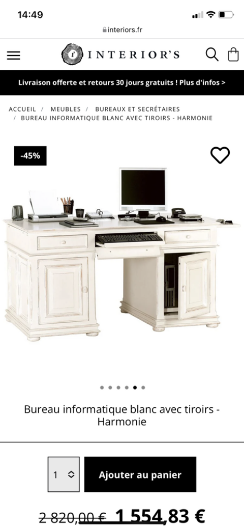 BUREAU INFORMATIQUE INTERIOR'S Collection  HARMONIE  500 Grenoble (38)