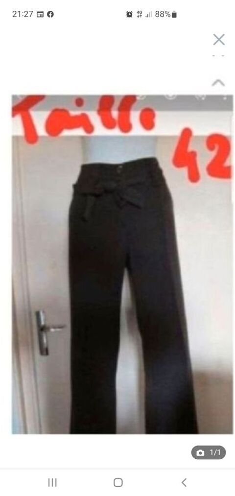 pantalon marron taille 42 très bon état 12 Bron (69)