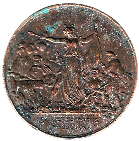 Jeton de pr�sence au si�ge de Paris 1870 10 Chorges (05)