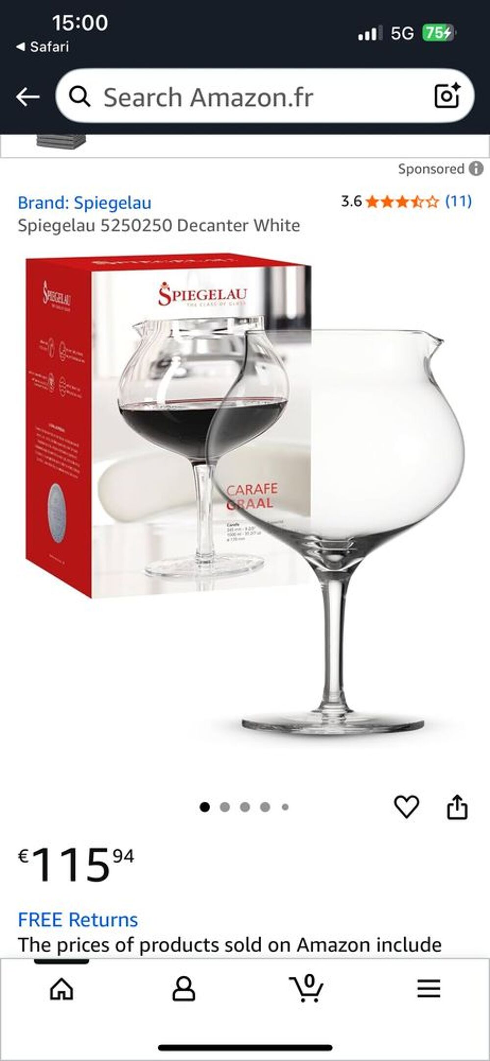 carafe &agrave; d&eacute;canter Décoration