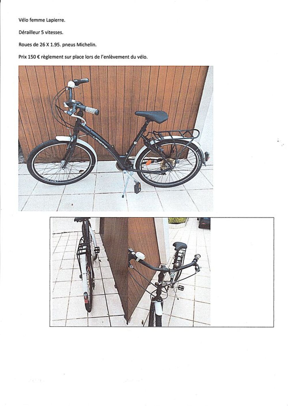 V&eacute;lo mixte femme Sports