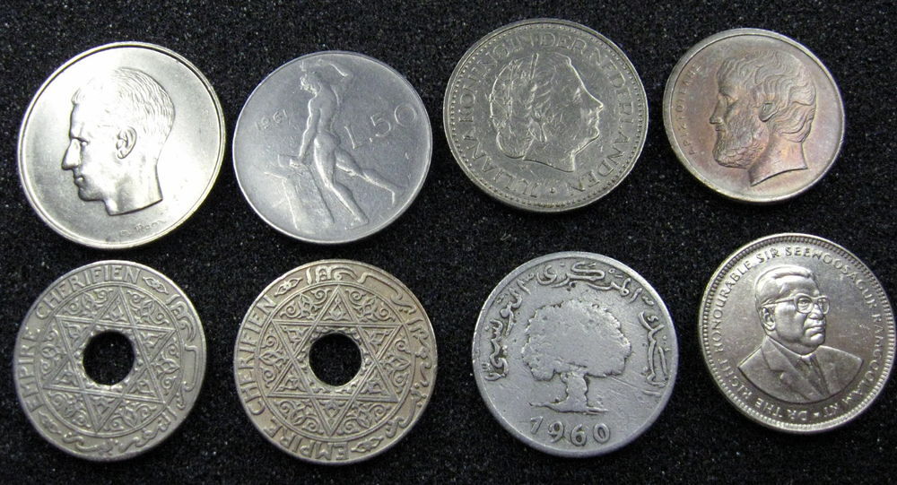 lot de 160 anciennes pieces de monnaie. 